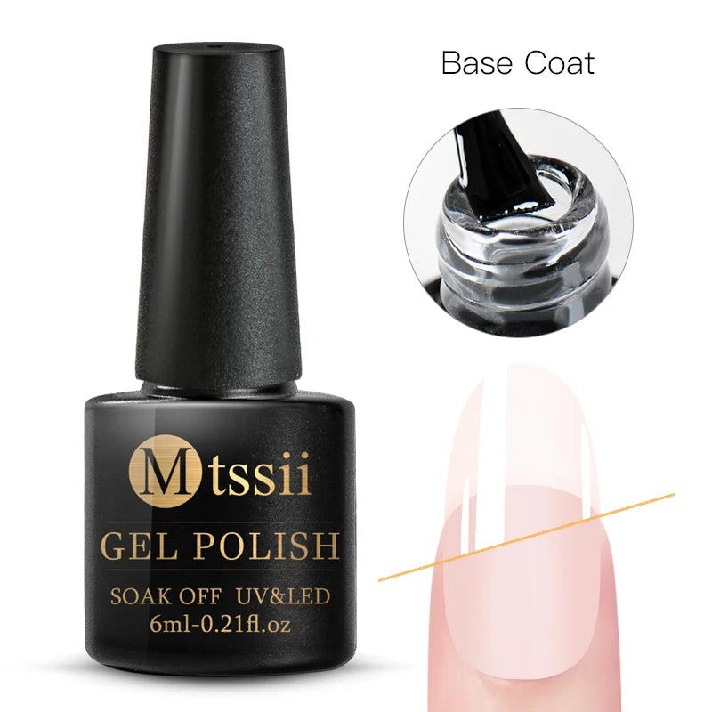 Mtssii 6ML Reflective Gel Nail Polish Shiny 14 Colors Semi-permanent UV Gel varnish Hybrid Nail Polish for Nail Art Manicure