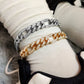 Flatfoosie Hip Hop Iced Out Chunky Cuban Chain Anklets For Women Luxury Rhinestone Link Ankle Bracelet Beach Barefoot Jewelry