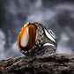 2024 New Luxury Women's Big Black Stone Ring Fashion Silver Zircon Wedding Rings Female Bride Love Engagement