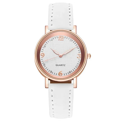 Light Luxury Luminous Quartz Wristwatches for Women Elegant Leather Band Analog Quartz Watches Casual Versatile Watches 스켈레톤 시계
