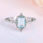 2025 New Fashion Sea Blue Cubic Zirconia Women's Wedding Ring Luxury Engagement Party Elegant   Brilliant Jewelry