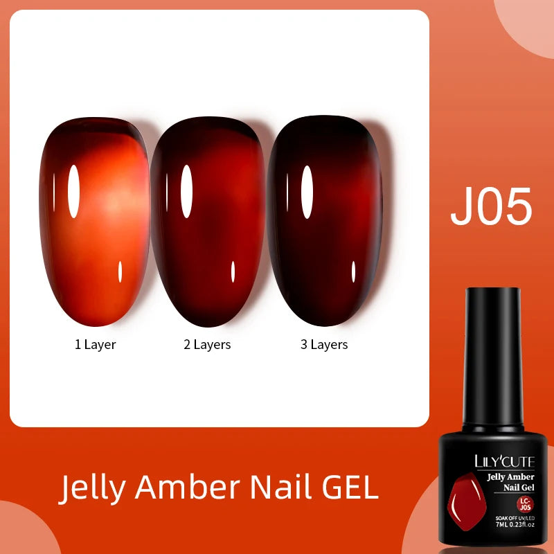 LILYCUTE Ancora Red Autumn Winter Gel Nail Polish Semi Permanent Soak Off UV LED Gel Varnish Manicure Nail Supplies