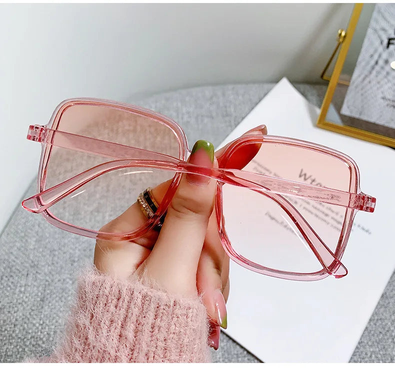 New Oversized Rectangle Sunglasses Women's Fashion Square Sun Glasses Men's Classic Vintage Eyewear UV400 Oculos De Sol