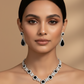 Zenat 3-Piece Crystal Droplet Necklace & Earrings Set