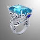 Gorgeous Sparkling Crystal Zircon Design Ring for Women, Exquisite and High-end Accessories  Women's Temperament Jewelry