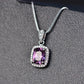 2025 Gorgeous White/Green/Purple/Pink Cubic Zirconia Women Necklace Simple and Elegant Design Female Wedding Trendy Jewelry