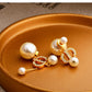 Elegant And Sweet Pearl Earrings Are Suitable For Women To Wear Fashionable Jewelry For Daily Travel, Parties And Banquets