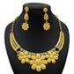 ANIID Luxury Indian Jewelry Sets for Women Party Dubai 24K Gold Color Necklace Set African Wedding Traditional Jewelry Gifts