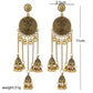 Ethnic Style Retro Geometric Round Bead Bells Tassel Long Dangling Earrings Women Indian Jhumka Jewelry
