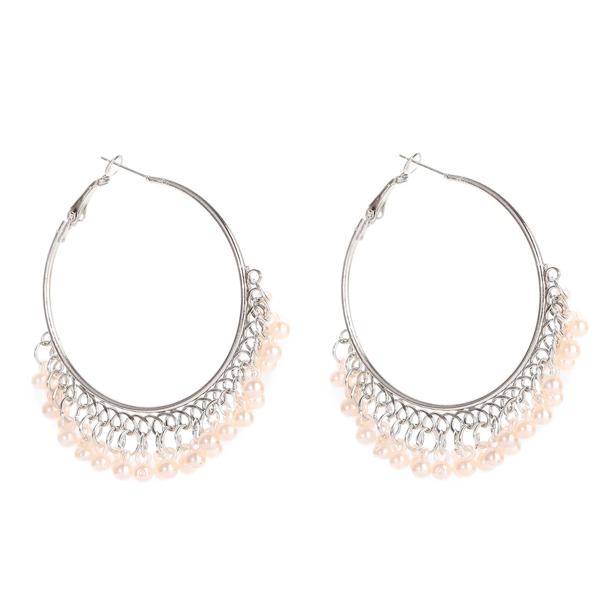 Ethnic Retro Green Sector Carved Turkish Jhumka Earrings For Women Indian Jewelry Pearl Tassel Earrings