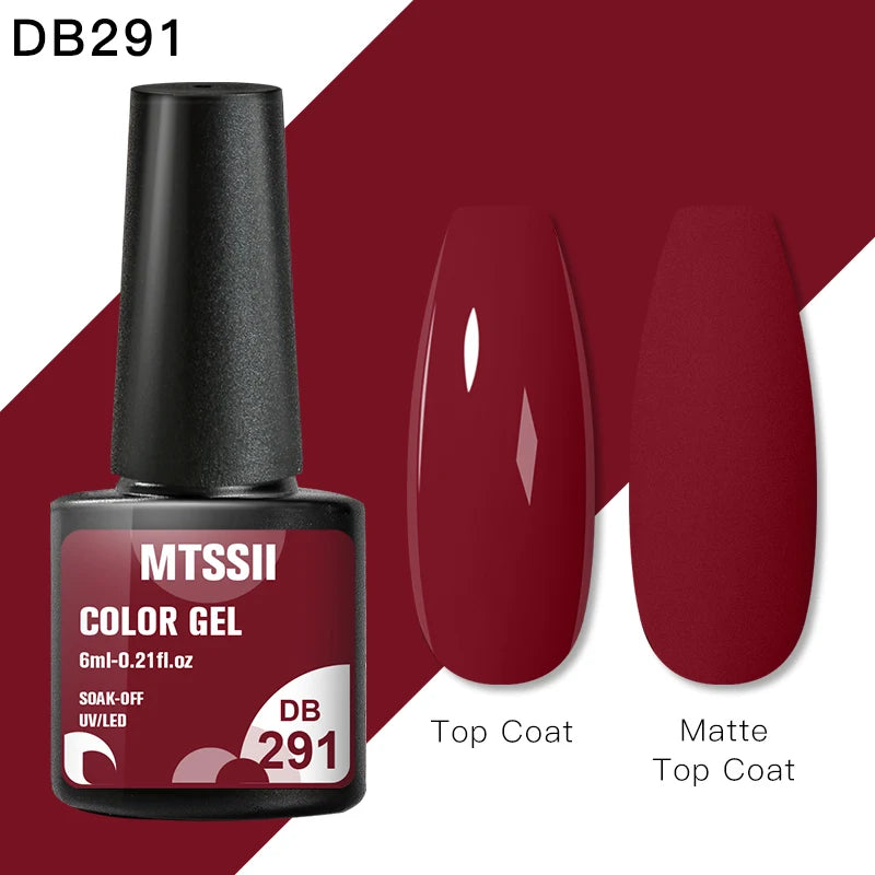 Mtssii 6ML Reflective Gel Nail Polish Shiny 14 Colors Semi-permanent UV Gel varnish Hybrid Nail Polish for Nail Art Manicure
