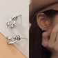 925 Silver Needle Green Flower Earrings For Women Korean Fashion Jewelry 2025 Trending Luxury Zircon Leaf Women's Stud Earrings