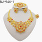 Dubai 24K Golden Plated Jewelry Set African Women's Banquet Wedding Necklace Set