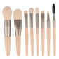 Set of 8 Soft Bristle Make Up Brushes Premium Synthetic With Bag Eyeshadow Brush Eye Facial Beauty Foundation Brush