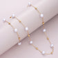 2 Pcs Exquisite Gold Color Bohemian Jewelry Set for Women Fashion Pearl Cross Pendant Necklace Bracelet Set Casual Jewelry Gifts