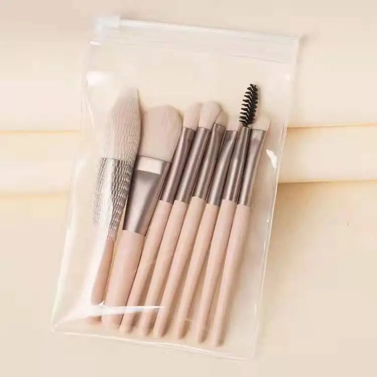 8PCS Portable Makeup Brush Set Soft Makeup Concealer Brush Blush Loose Powder Eye Shadow Foundation Brush Beauty Tools