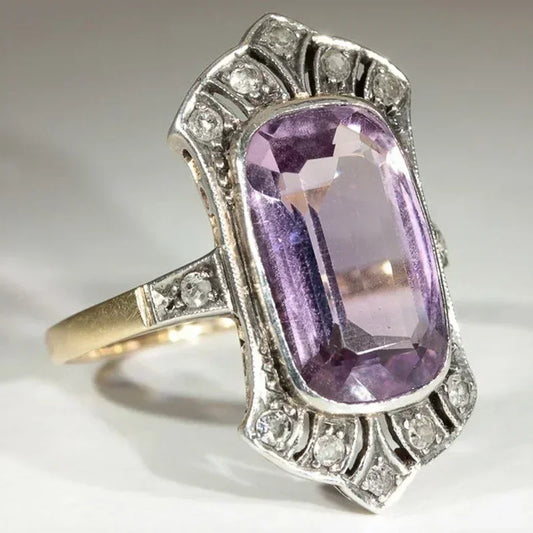 Gorgeous Sparkling Crystal Zircon Design Ring for Women, Exquisite and High-end Accessories  Women's Temperament Jewelry