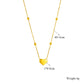 DIEYURO 316L Stainless Steel Gold Color Heart Love Chain Necklace Bracelets For Women Girl New Fashion Non-fading Jewelry Set
