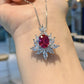 2025 Gorgeous White/Green/Purple/Pink Cubic Zirconia Women Necklace Simple and Elegant Design Female Wedding Trendy Jewelry