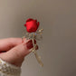 Sweet Flower Shape Lapel Pin Inlaid Shiny Rhinestones Brooches All-match Versatile Corsage Accessories