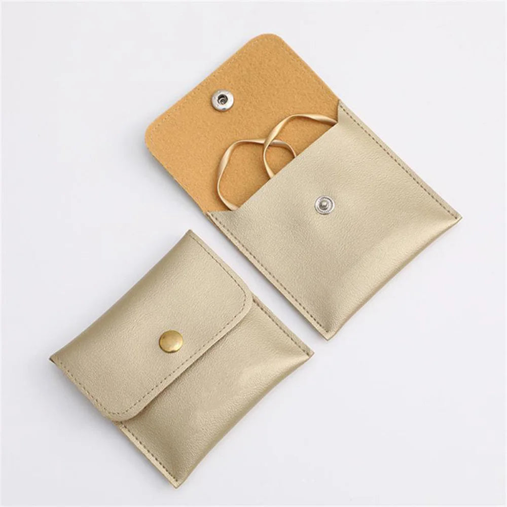Leather Packaging Bag Set Flip-Top Paper Jewelry Box