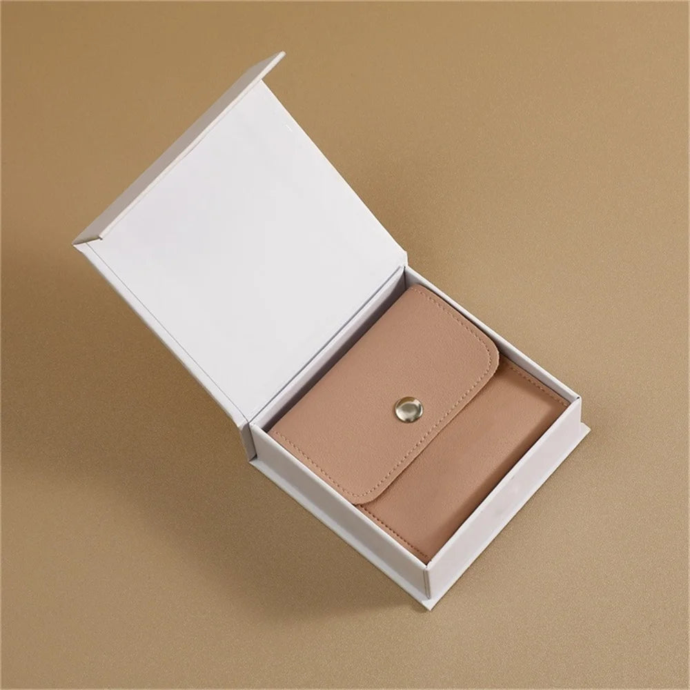 Leather Packaging Bag Set Flip-Top Paper Jewelry Box