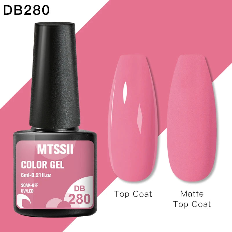 Mtssii 6ML Reflective Gel Nail Polish Shiny 14 Colors Semi-permanent UV Gel varnish Hybrid Nail Polish for Nail Art Manicure