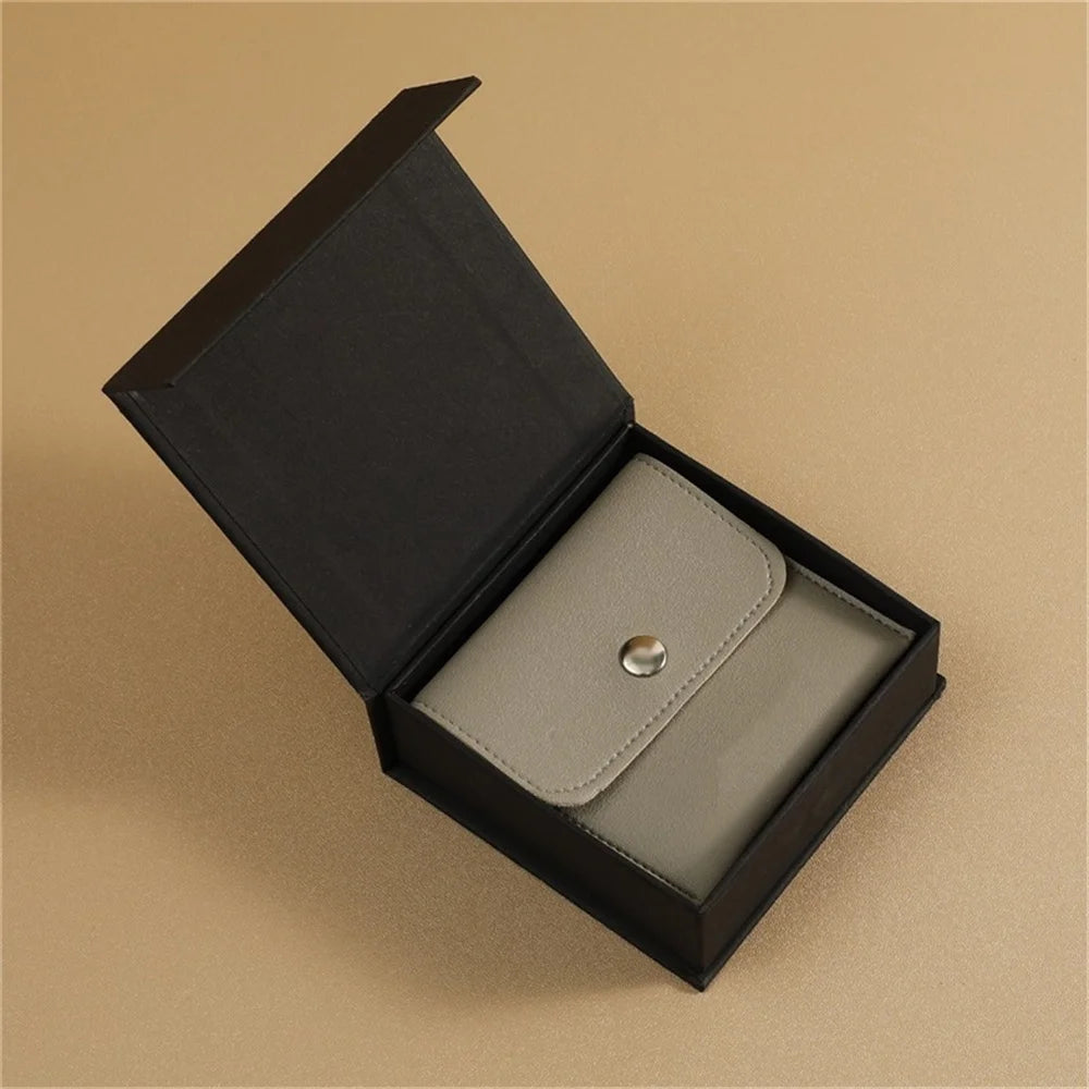 Leather Packaging Bag Set Flip-Top Paper Jewelry Box