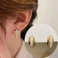 925 Silver Needle Korean Fashion Leaf Flower Earrings For Women Metal Earings Jewelry 2025 Trending Women's Gold Color Earrings