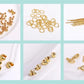 Trendy Earrings Accessories 18K Gold Plated Metal Round Earwires Earring Fasteners Hooks For DIY Women Ear Jewelry Making