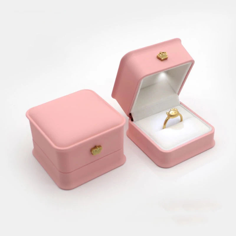 Crown Jewelry Box With Lighted LED