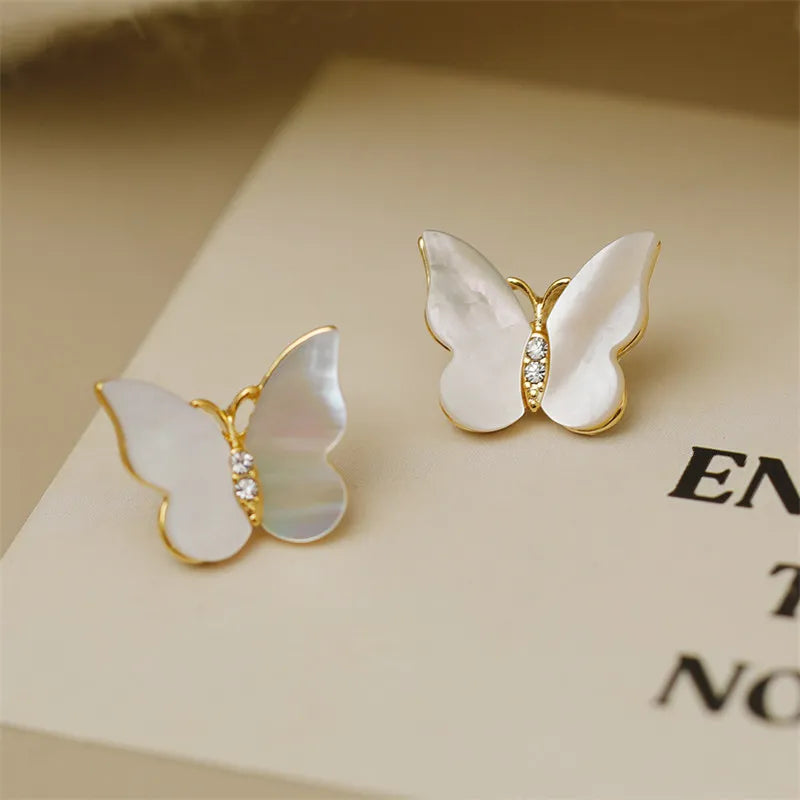 Black Enamel Flower Stud Earrings for Women Folded Unique Design Multi-layers Floral Female Small Earrings 2024 New Brincos