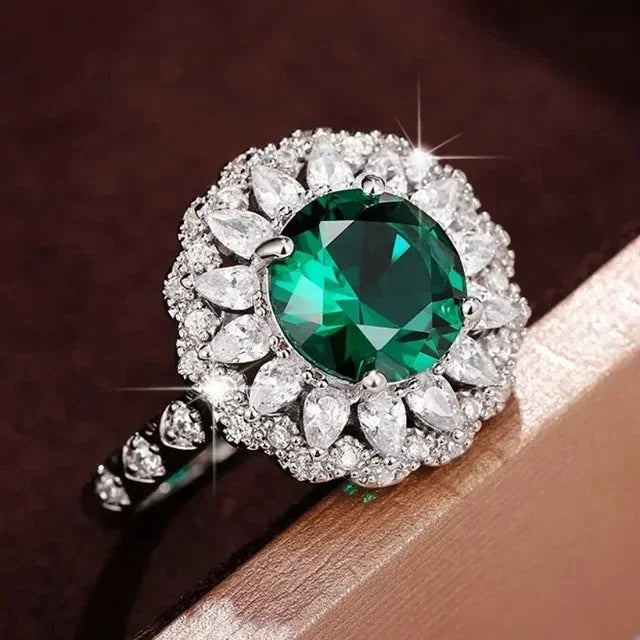 Gorgeous Sparkling Crystal Zircon Design Ring for Women, Exquisite and High-end Accessories  Women's Temperament Jewelry