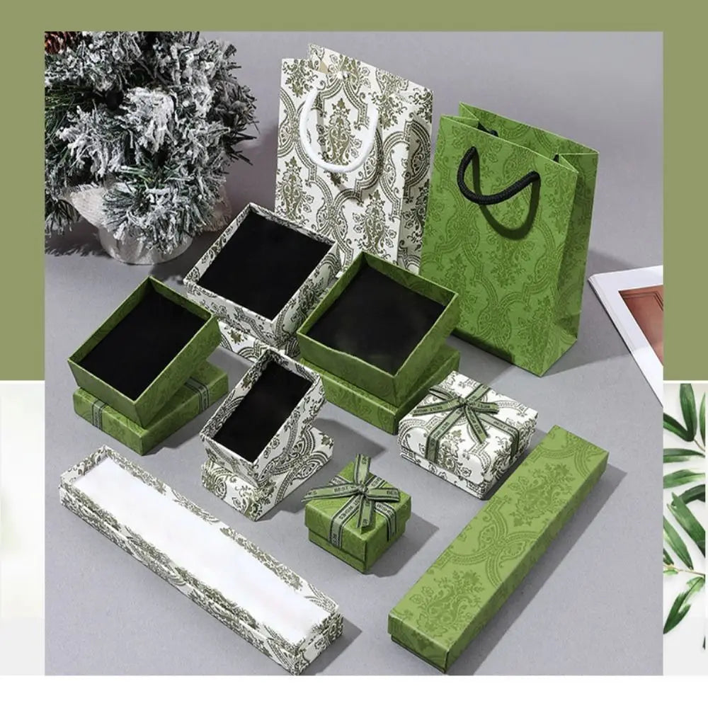 Elegant Bow Gift Box Matcha Green Paper Box