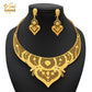 ANIID Luxury Indian Jewelry Sets for Women Party Dubai 24K Gold Color Necklace Set African Wedding Traditional Jewelry Gifts
