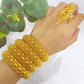ANIID Fashion Dubai Bridal 24k Gold Color Round Bracelets Bangles  Ethiopian Luxury Hand Jewelry for Indian Wedding Party Gifts