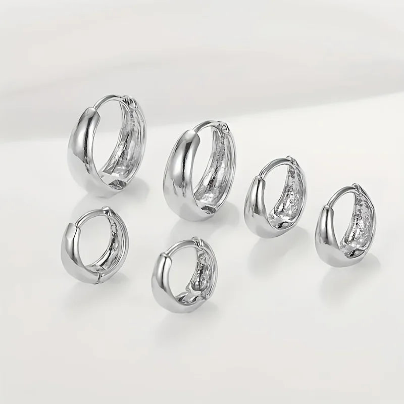 Three earrings, elegant, sexy and cute, made of copper for a lady, paired with a simple, everyday, party, wedding, gold and silv