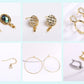 Trendy Earrings Accessories 18K Gold Plated Metal Round Earwires Earring Fasteners Hooks For DIY Women Ear Jewelry Making