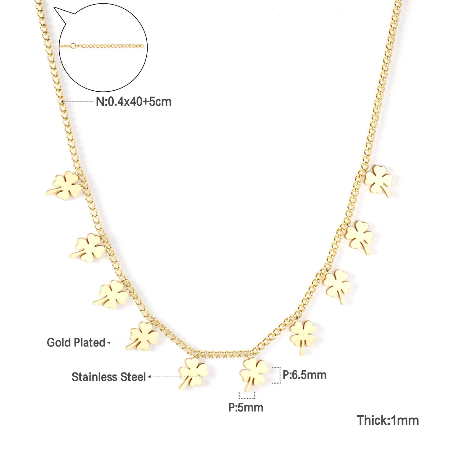 LUXUKISSKIDS Woman Collier бижутерия Golden Chains Necklaces Bohemia Star Heart Elegant Stainless Steel Jewelry Trendy Collars