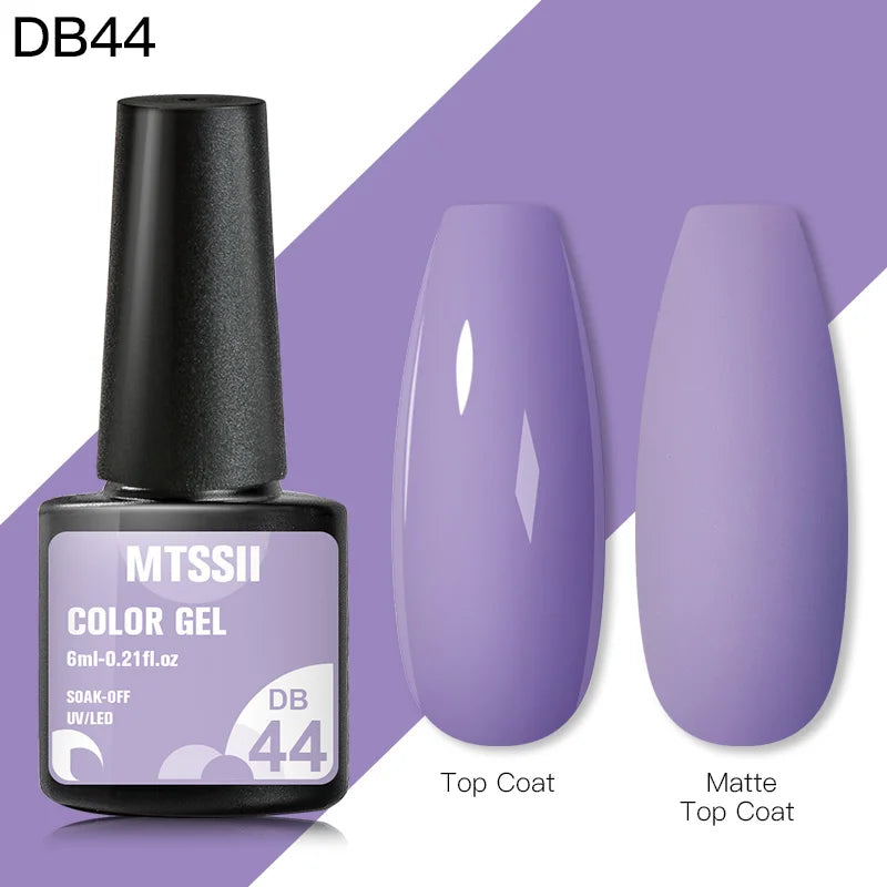 Mtssii 6ML Reflective Gel Nail Polish Shiny 14 Colors Semi-permanent UV Gel varnish Hybrid Nail Polish for Nail Art Manicure