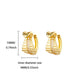Zircon Geometric Snake Earrings for Women Multi Layered Gold Color Small Hoop Earrings Fashion Ear Piercing Wedding Jewelry