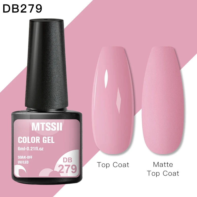 Mtssii 6ML Reflective Gel Nail Polish Shiny 14 Colors Semi-permanent UV Gel varnish Hybrid Nail Polish for Nail Art Manicure