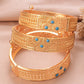 Ethiopian Gold Color Bangles for Women African Jewelry Habesha Middle East Girl Wedding bracelets Gift