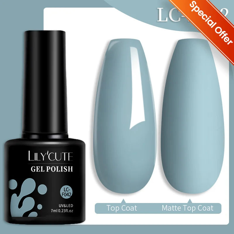 LILYCUTE Ancora Red Autumn Winter Gel Nail Polish Semi Permanent Soak Off UV LED Gel Varnish Manicure Nail Supplies