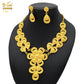 ANIID Luxury Indian Jewelry Sets for Women Party Dubai 24K Gold Color Necklace Set African Wedding Traditional Jewelry Gifts