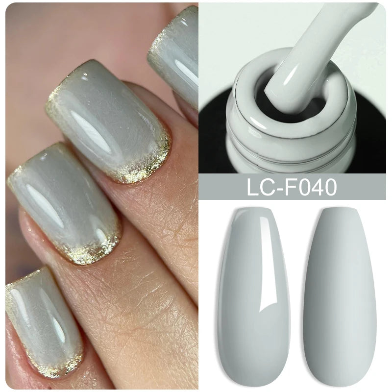 LILYCUTE 7ml Translucent Jelly Gel Nail Polish Autumn Colorful Rose Red Purple Semi Soak off UV LED Nail Art UV LED Gel Varnish