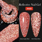 LILYCUTE 7ML Bright Red Sparkling Gel Nail Polish Silver Reflective Gel Colorful Shinning Glitter Manicure Nail Art Gel Varnish