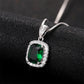 2025 Gorgeous White/Green/Purple/Pink Cubic Zirconia Women Necklace Simple and Elegant Design Female Wedding Trendy Jewelry