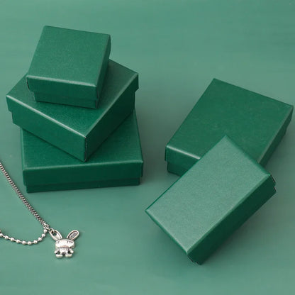 Blackish Green Square Jewelry Storage Box