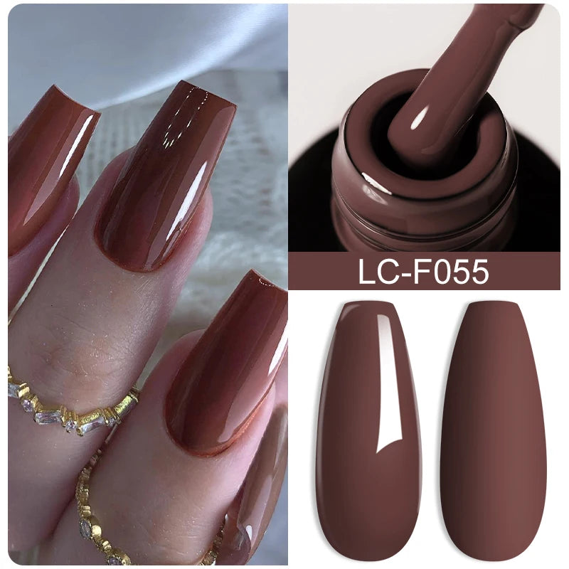 LILYCUTE 7ml Translucent Jelly Gel Nail Polish Autumn Colorful Rose Red Purple Semi Soak off UV LED Nail Art UV LED Gel Varnish